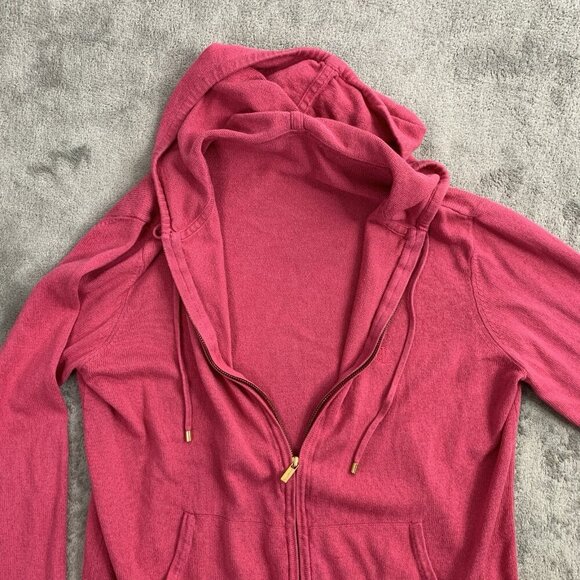 Lauren Ralph Lauren Jacket Women XS Pink Full Zip-Up Hoodie Knit Casual Preppy - Picture 8 of 11